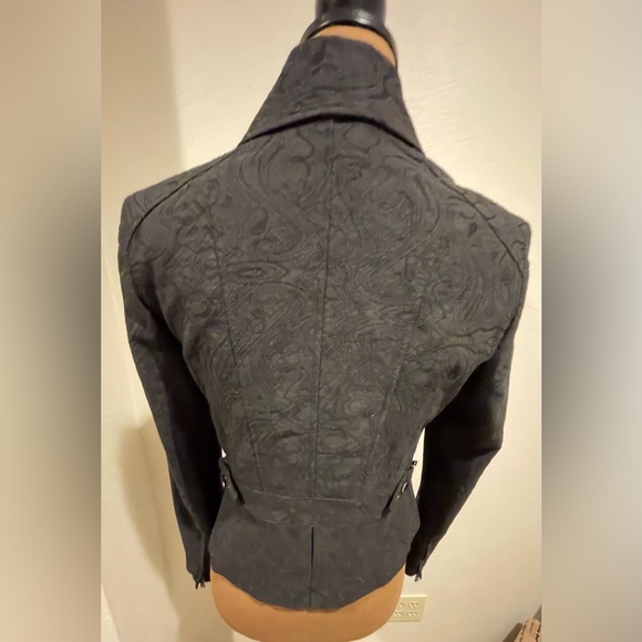 Cache black Paisley biker coat - Picture 6 of 9